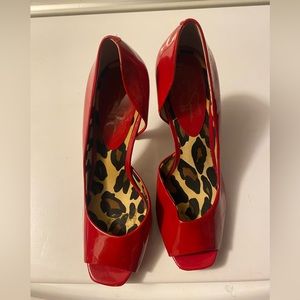 Red Jessica Simpson heels